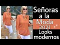 LOOKS PARA VESTIR A LA MODA A LOS 50 60 Y 70 AÑOS MODA PARA SEÑORAS 2021 MODA SEÑORAS 50 60 Y 70