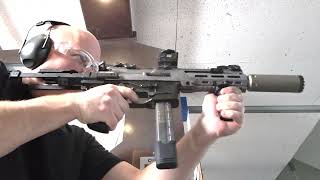 Just filming some range footage of the B&T SPC9-SD with an FRT tonight