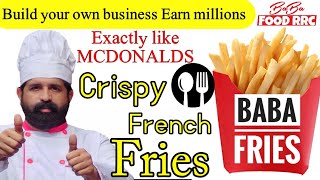How to Make Crispy French Fries | Restaurant Style MCDONALD Fries |फ्रेंच फ्राइज | BaBa Food Fries
