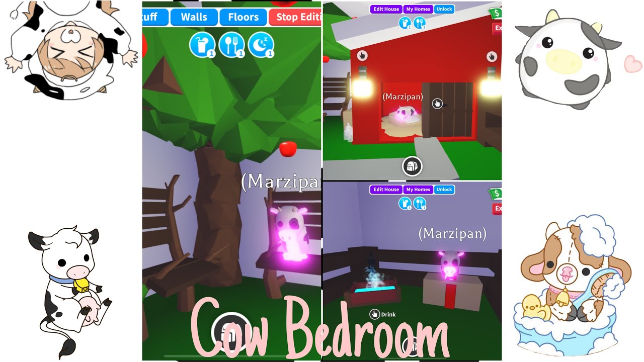 Cow Themed Bedroom Adopt Me Builds Roblox Youtube - roblox wallpaper cute adopt me