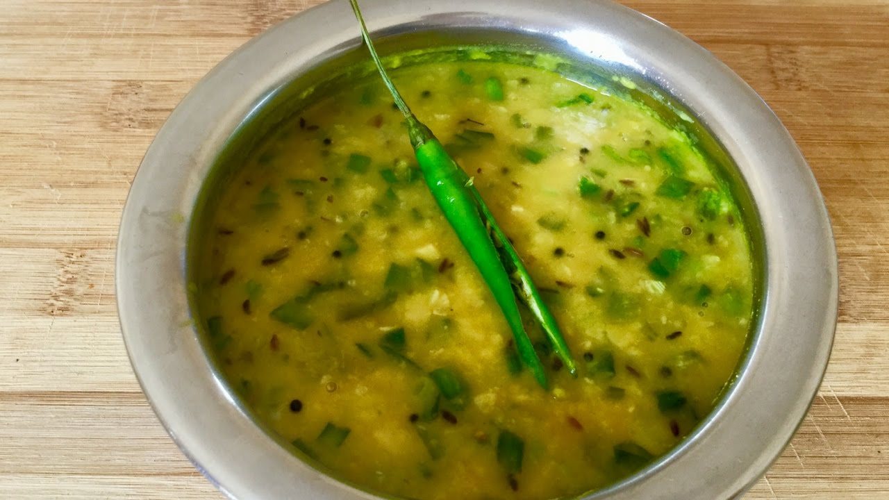 Spring Onion Dal Green Onion Dal Youtube