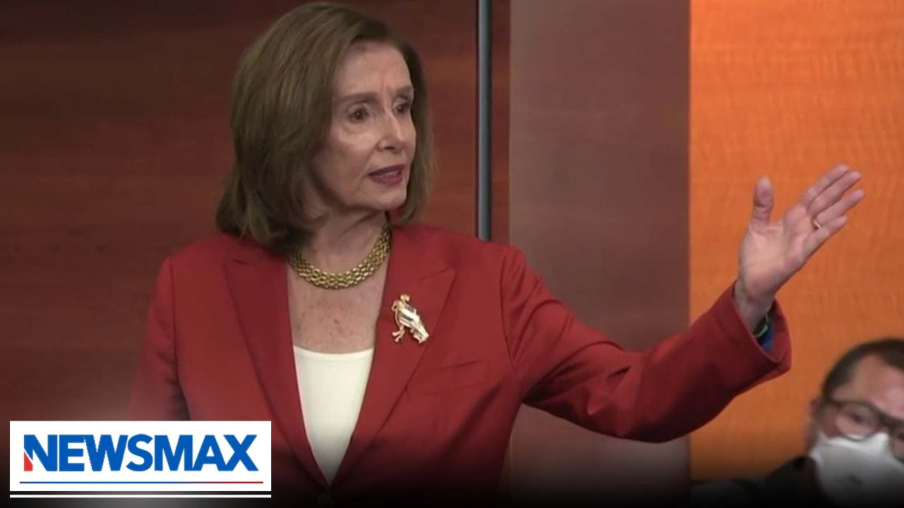 ⁣VIDEO: Nancy Pelosi confronted by Newsmax reporter on SCOTUS security