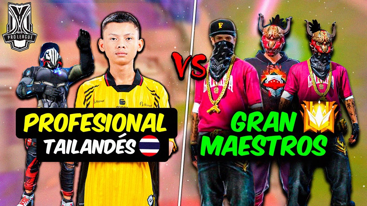 Esto pasa cuando un PROFESIONAL Tailandés juega contra GRAN MAESTROS de Free Fire🔴🆚