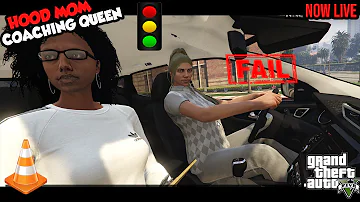 GTA 5 Roleplay -  HOOD MOM TEACHING QUEEN HOW TO DRIVE| GOLDEN MIAMI RP