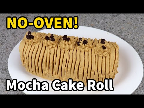 NO-OVEN MOCHA CAKE ROLL | How to Make Mocha Rolls without Oven