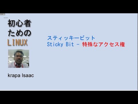 スティッキービット（Sticky Bit） - 特殊なアクセス権 - Krapa Isaac