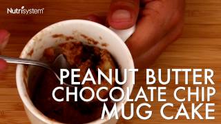 Decadent peanut butter chocolate chip mug cake