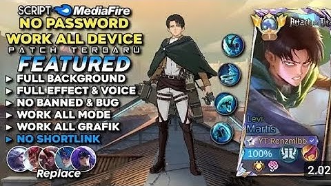 Script Skin Martis Attack on Titan Levi No Password | Full Effect Sound - Patch Terbaru