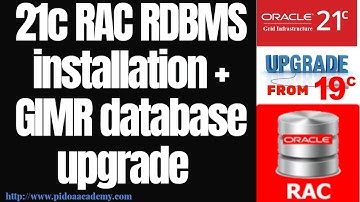 21c  RAC RDBMS software installation + Grid Infrastructure Management  Repository (GIMR) upgrade