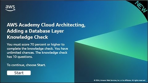 Module 6 Knowledge Check Answers | AWS CLOUD ARCHITECTING | UPDATED