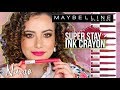 MAYBELLINE SUPER STAY INK CRAYON/ Reseña y Lip swatches