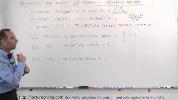 Probability & Statistics (23 of 62)  P(not 7) = 30/36: Calculating the Odds  -For, -Against, and -On