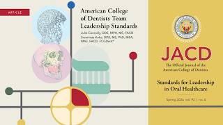 JACD 92-4 Summer 2026 - Standards for Leadership in Oral Healthcare