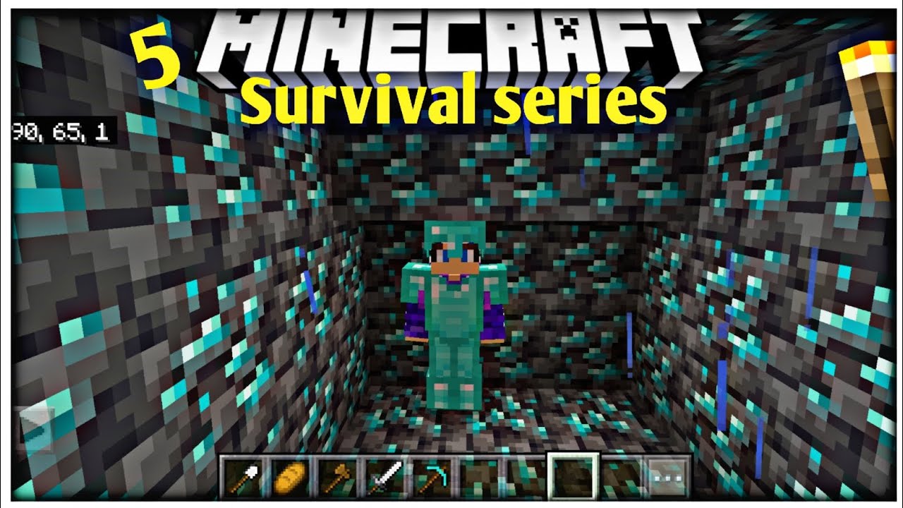 Minecraft survival series | part 5 | making diamond armour and tools ...