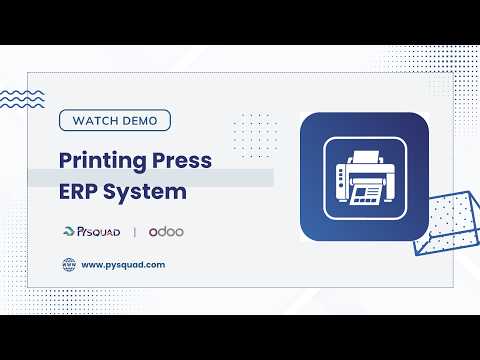Odoo Printing Press ERP: see it in action