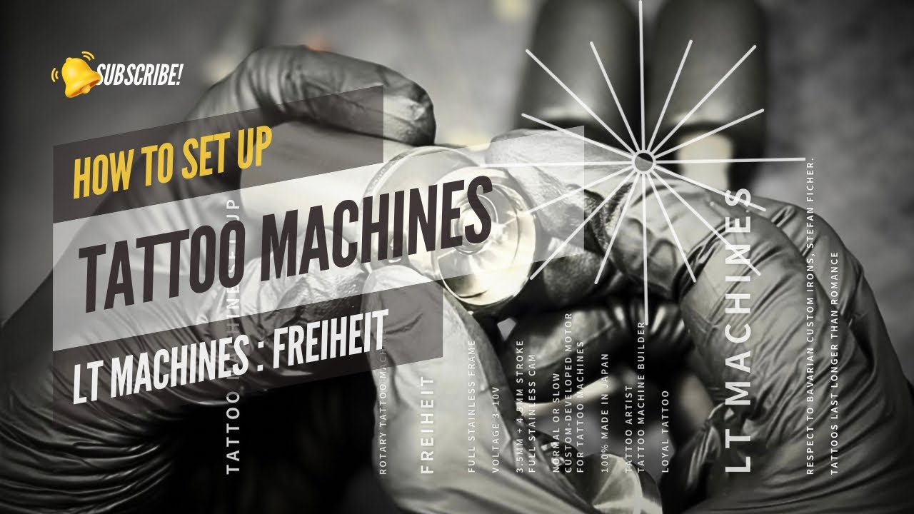 How to Set Up a Tattoo Machine LT MACHINES 100% Japan made Rotary