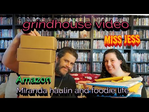 mail day from grindhouse video,miss jess, amazon and Miranda haulin and foodie life