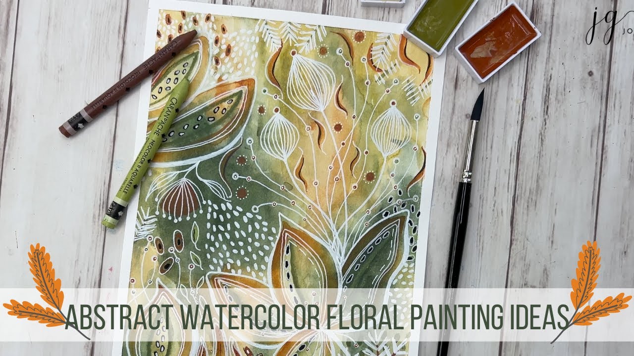 Abstract Watercolor Floral Painting Ideas