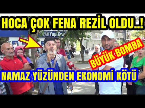 HOCA ÇOK FENA REZİL OLDU. NAMAZ YÜZÜNDEN EKONOMİ KÖTÜ DEDİ. MUHABİR YERİN DİBİNE SOKTU. MUTLAKA İZLE