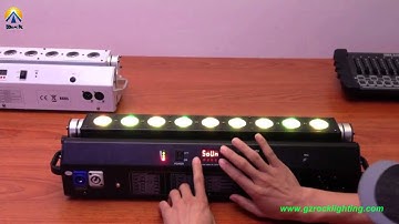 Full introduction Rechargeable battery powered & wireless DMX LED bar light 9*15W RGBAW 5in1 color