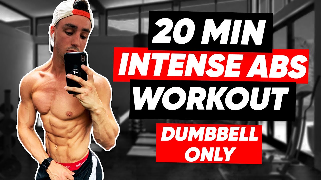 ⁣20 MIN DUMBBELL ABS WORKOUT AT HOME FOLLOW ALONG