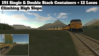 191 Single & Double Stack Containers + 12 Locomotives |•#5| Train and rail yard simulator screenshot 5