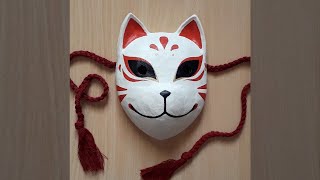Making a full-face Kitsune mask!