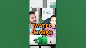 #shorts How to set water marks in excel sheet