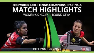 Sreeja Akula vs Ying Han | WS R64 | 2023 ITTF World Table Tennis Championships Finals screenshot 3