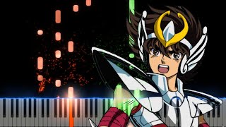 Saint Seiya Galactian War Piano Cover Midi tutorial Sheet app  Karaoke