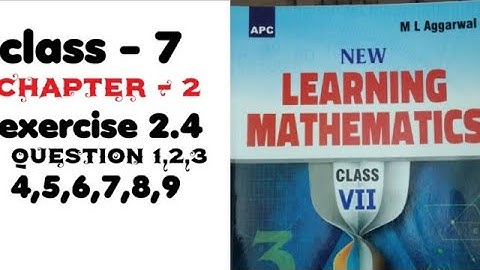 Class 7 ML aggarwal chap 2 exercise 2.4  question 1 q 2 q 3 q 4 q 5 q 6 q7 q 8 q 9 #maths #education
