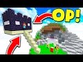 NEW OVERPOWERED MINECRAFT SKYBASE TROLL! (Minecraft BED WARS)