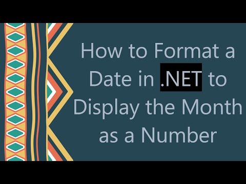 How to Format a Date in .NET to Display the Month as a Number
