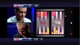 most famous big balls play ever made in backgammon Gus Hansen v Sander Lylloff screenshot 3