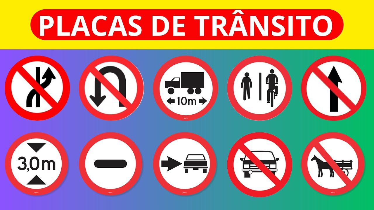 Placas de Trânsito - Quiz para testar seu conhecimento! tirar cnh ou relembrar