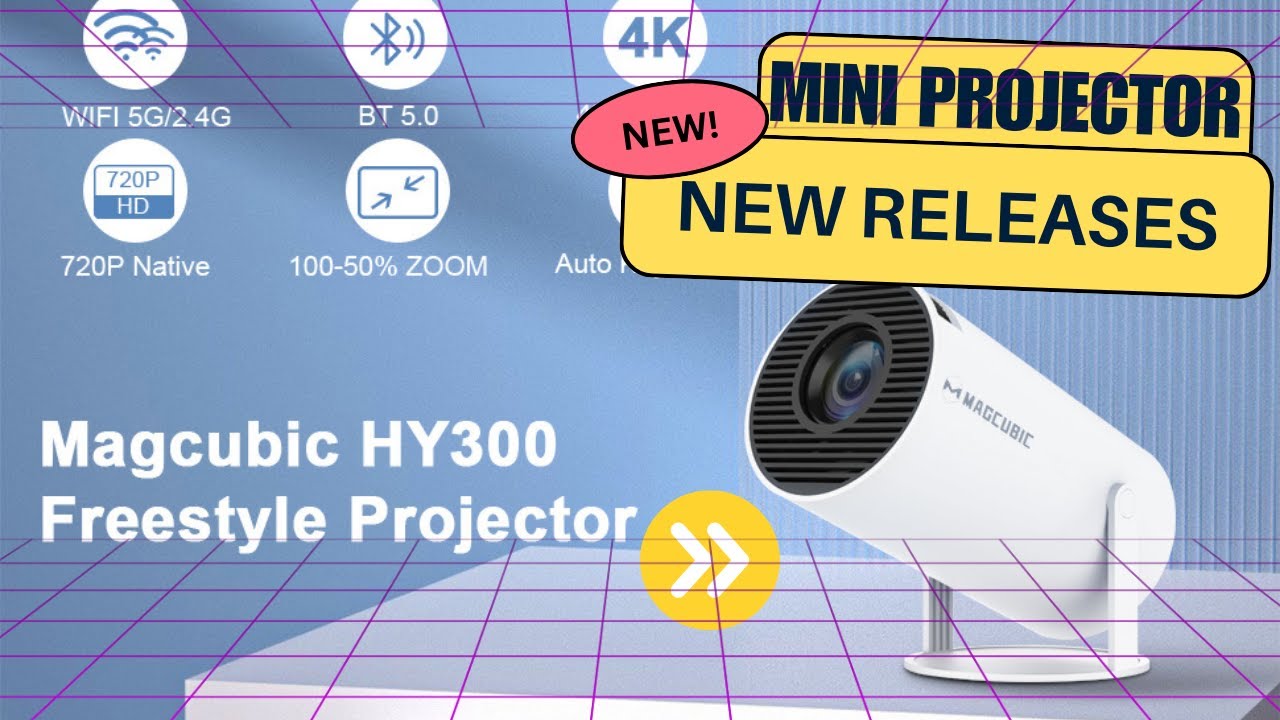 Magcubic Projector HY300 WiFi6 200ANSI Android11.0 4K