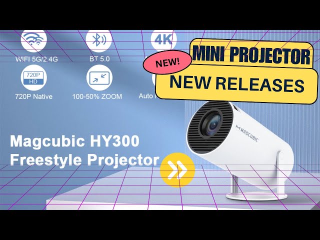 Mini Projector, Magcubic HY300 Auto Keystone Correction Portable Projector  