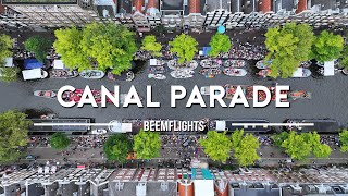 Pride canal parade Amsterdam 2023 Drone Video 4K