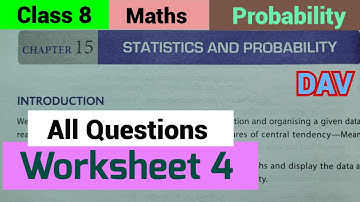 DAV Class 8 Maths chapter 15 worksheet 4