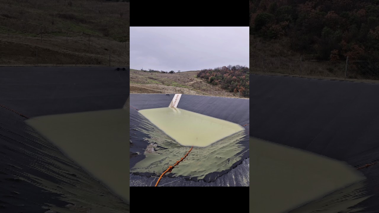 Yağmur ve Kar suyu hasadı.Yüzey suları, yağmur suları toplama havuzu.1500m3 Tarımsal Sulama havuzu