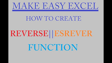 HOW TO WRITE REVERSE IN EXCEL//REVERSE FUNCTION BY VBA//HINDI