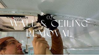 Ceiling, Wall & Insulation Removal | Skoolie Conversion Series