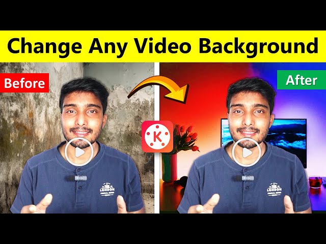 Change Video Background Without Green Screen in Mobile | VIDEO Background Remove/Change | Kinemaster class=