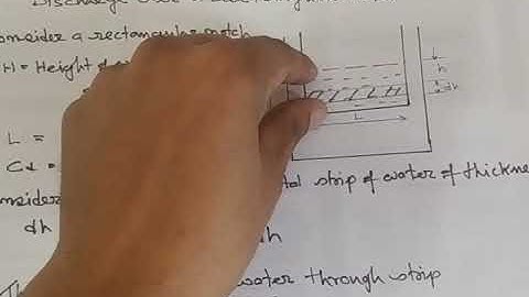 Fluid Mechanics Discharge over a rectangular notch