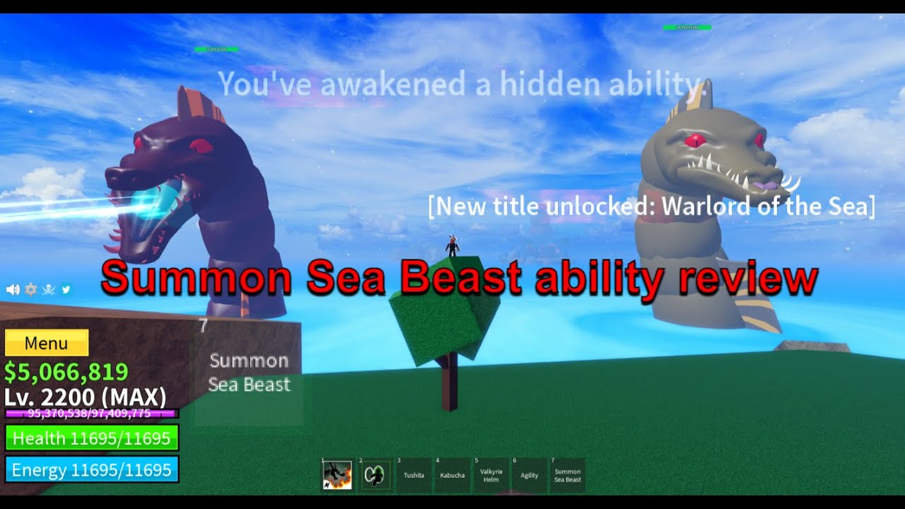 Sea Beast summon Blox Fruits