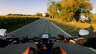 Evening ride. | KTM DUKE 790 |  PURE SOUND (4K)