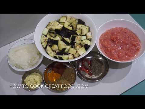 Eggplant & Tomato Curry Recipe - Vegan Recipes - Eggplant Curry - How to make Eggplant Curry