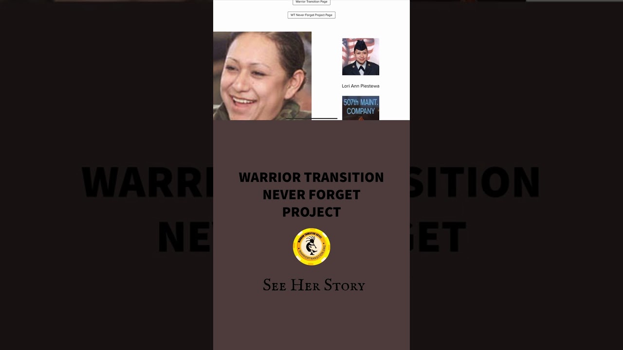 First Native American Woman to die in combat.  Lori Ann Piestewa Died March 23, 2003