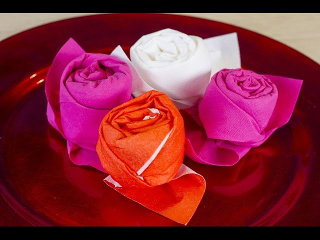 Comment faire une rose avec une serviette en papier ? 