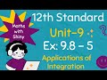 TN12thMaths,UNIT-9,Exercise:9.8-5thProblem#evaluationof a boundedplane AREA#maths# @mathswithshiny ​